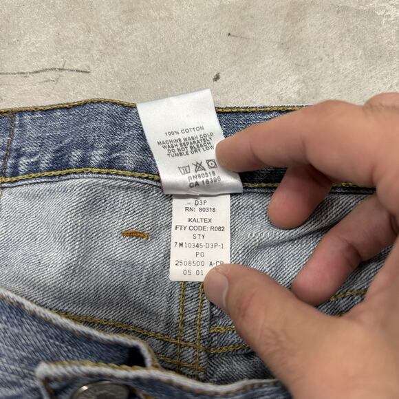 VINTAGE Lucky Brand Jeans Mens 38x30 Blue Straight Classic Baggy Y2K Blue Tag - Picture 4 of 8